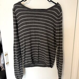 Gap Striped Knit Sweater with Zippers, M